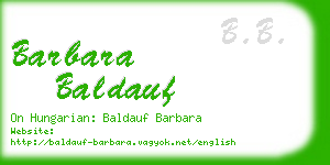 barbara baldauf business card
